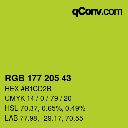 Farbcode: RGB 177 205 43 | qconv.com