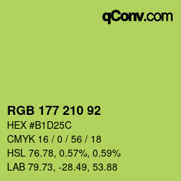 カラーコード: RGB 177 210 92 | qconv.com