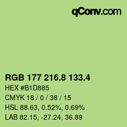 カラーコード: RGB 177 216.8 133.4 | qconv.com