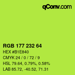 Color code: RGB 177 232 64 | qconv.com