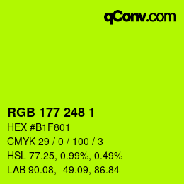 カラーコード: RGB 177 248 1 | qconv.com