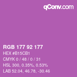 Color code: RGB 177 92 177 | qconv.com