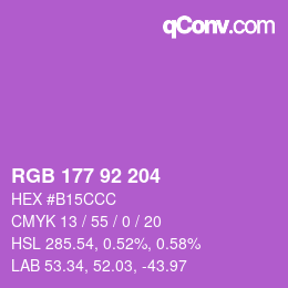 颜色代码: RGB 177 92 204 | qconv.com