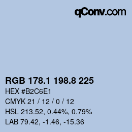 Color code: RGB 178.1 198.8 225 | qconv.com
