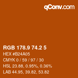 Color code: RGB 178.9 74.2 5 | qconv.com