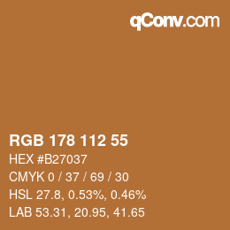 カラーコード: RGB 178 112 55 | qconv.com