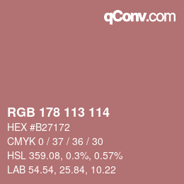 Color code: RGB 178 113 114 | qconv.com