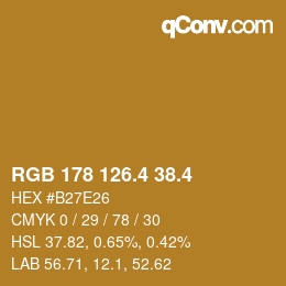 カラーコード: RGB 178 126.4 38.4 | qconv.com