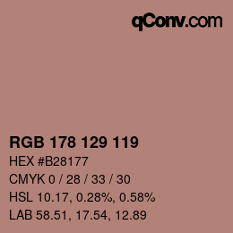 Code couleur: RGB 178 129 119 | qconv.com