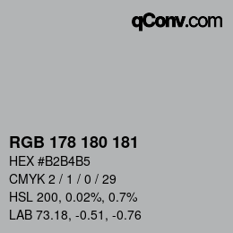 Farbcode: RGB 178 180 181 | qconv.com