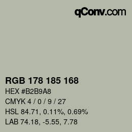 Farbcode: RGB 178 185 168 | qconv.com