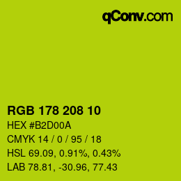 Color code: RGB 178 208 10 | qconv.com