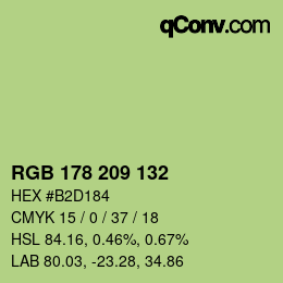 Color code: RGB 178 209 132 | qconv.com