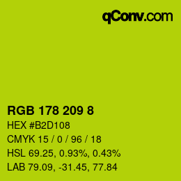 カラーコード: RGB 178 209 8 | qconv.com