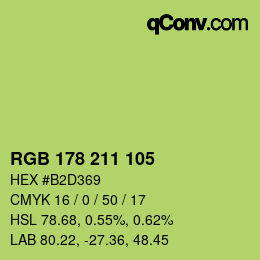 カラーコード: RGB 178 211 105 | qconv.com