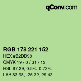 Farbcode: RGB 178 221 152 | qconv.com