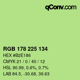 Color code: RGB 178 225 134 | qconv.com