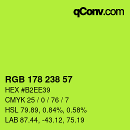 Color code: RGB 178 238 57 | qconv.com
