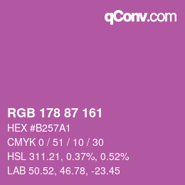 Farbcode: RGB 178 87 161 | qconv.com