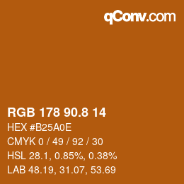 Color code: RGB 178 90.8 14 | qconv.com