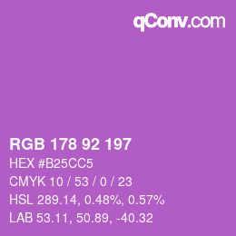 カラーコード: RGB 178 92 197 | qconv.com