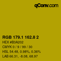カラーコード: RGB 179.1 162.8 2 | qconv.com