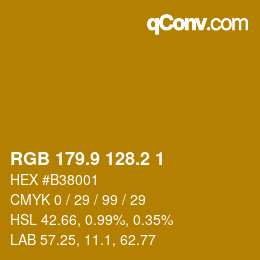 カラーコード: RGB 179.9 128.2 1 | qconv.com