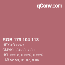 Farbcode: RGB 179 104 113 | qconv.com