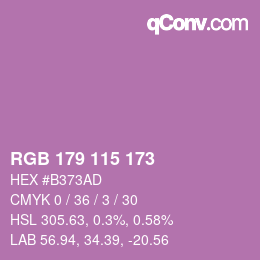 Código de color: RGB 179 115 173 | qconv.com