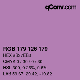 Color code: RGB 179 126 179 | qconv.com