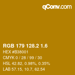 カラーコード: RGB 179 128.2 1.6 | qconv.com