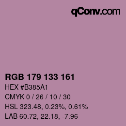 颜色代码: RGB 179 133 161 | qconv.com