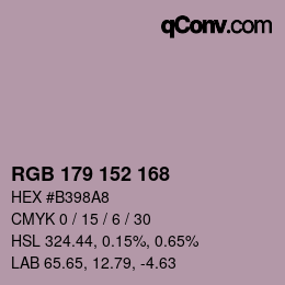 Color code: RGB 179 152 168 | qconv.com