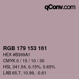 Farbcode: RGB 179 153 161 | qconv.com