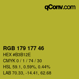 カラーコード: RGB 179 177 46 | qconv.com