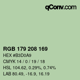 Farbcode: RGB 179 208 169 | qconv.com