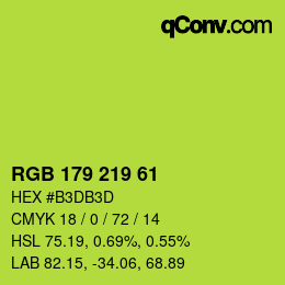カラーコード: RGB 179 219 61 | qconv.com