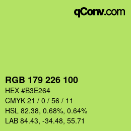 Color code: RGB 179 226 100 | qconv.com