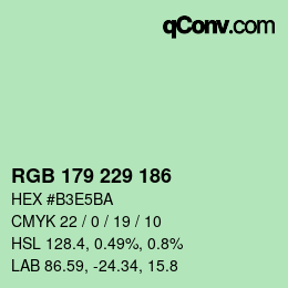 Farbcode: RGB 179 229 186 | qconv.com