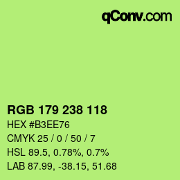 Farbcode: RGB 179 238 118 | qconv.com
