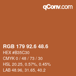 カラーコード: RGB 179 92.6 48.6 | qconv.com
