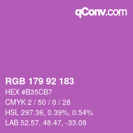 カラーコード: RGB 179 92 183 | qconv.com