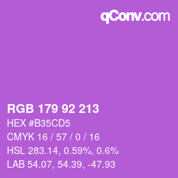 カラーコード: RGB 179 92 213 | qconv.com