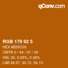 颜色代码: RGB 179 92 5 | qconv.com