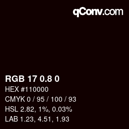 Color code: RGB 17 0.8 0 | qconv.com