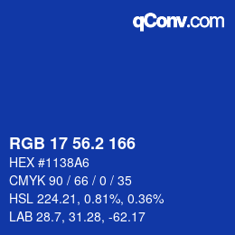 Color code: RGB 17 56.2 166 | qconv.com