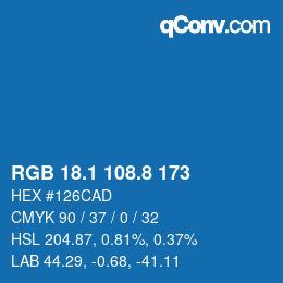 Color code: RGB 18.1 108.8 173 | qconv.com