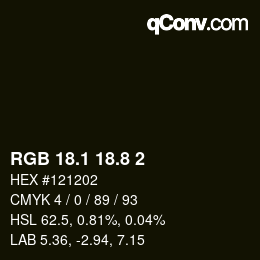 Color code: RGB 18.1 18.8 2 | qconv.com