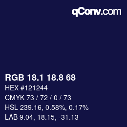 Color code: RGB 18.1 18.8 68 | qconv.com