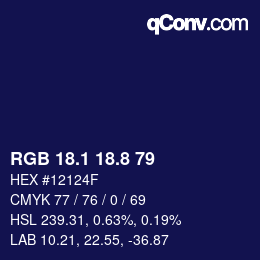 Color code: RGB 18.1 18.8 79 | qconv.com